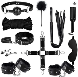 11 Pcs BDSM Leather Bondage Sets Restraint Kits for Women and Couples