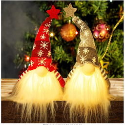 Juegoal 11" Lighted Christmas Gnome Santa