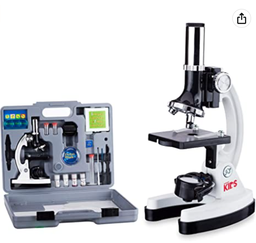 AmScope 120X-1200X 52-pcs Kids Beginner Microscope